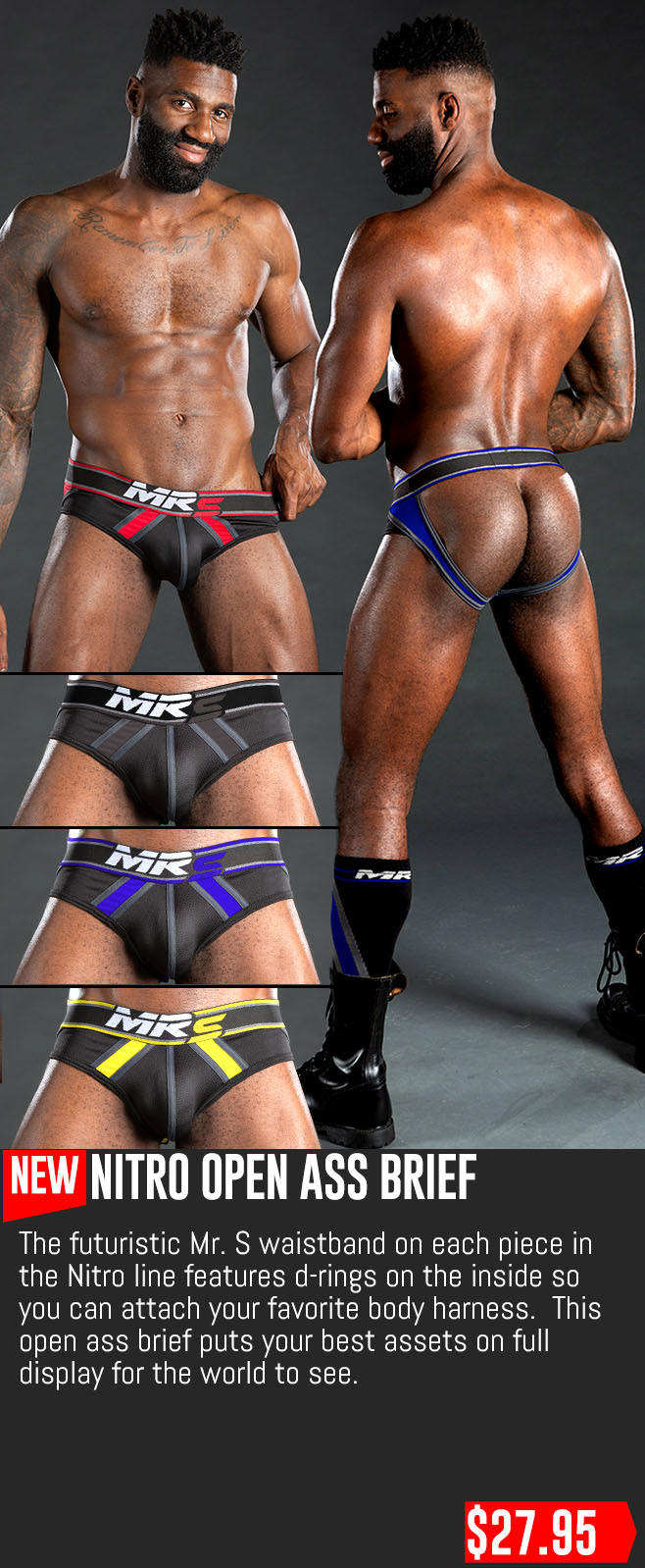 Nitro Open Ass Brief by Mr. S Leather